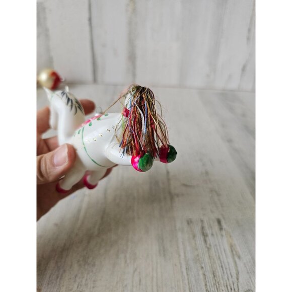 Vintage carlini horse pinata AS IS Italian glass Italy ornament string tree - Picture 9 of 9